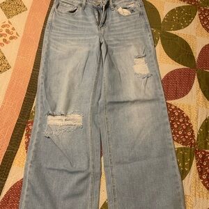 Flying Monkey Light Wash Straight Leg Jeans